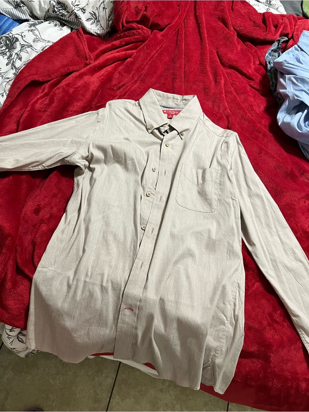 Daniel Cremieux Light Beige Button-Down Casual Shirt
